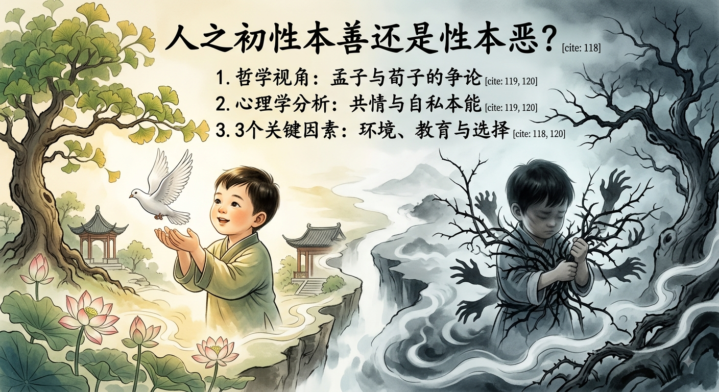 人之初性本善还是性本恶哲学思考与心理学分析